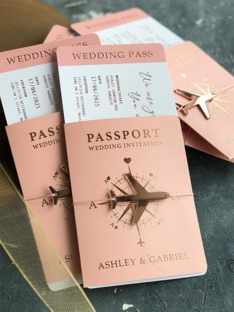 Personalisierte Einladungskarten für Geburtstag oder Hochzeit mit Goldfolie in Pink und Gold, 30 oder 50 Stück - Bild 1