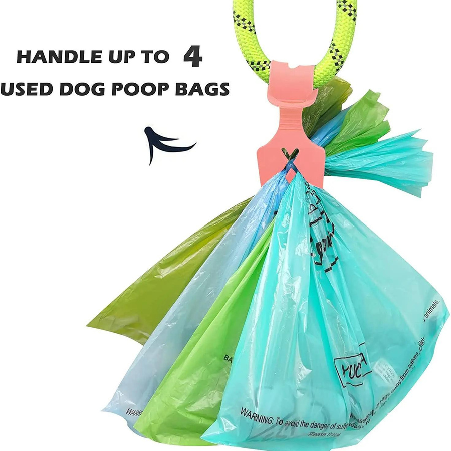 Hundekotbeutelhalter aus Silikon in Rosa mit Clip für Haustier-Müllbeutel - Bild 1