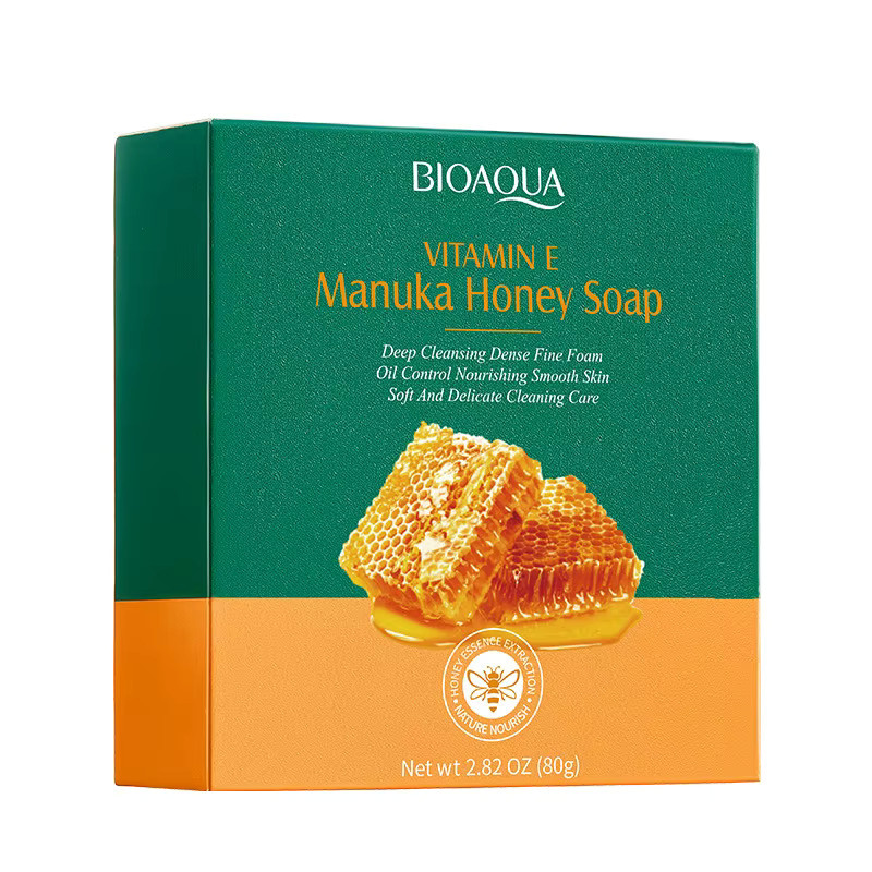 BIOAOUA Vitamin E Honig-Seife, Gesichts- und Körperwaschmittel, Unisex - Bild 4