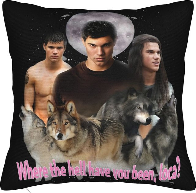 JMG Clothing Team Jacob Twilight Kissenbezug mit Fan Collage aus weichem Polyester, B/H: 40 x 40 cm, Multicolour - Bild 1