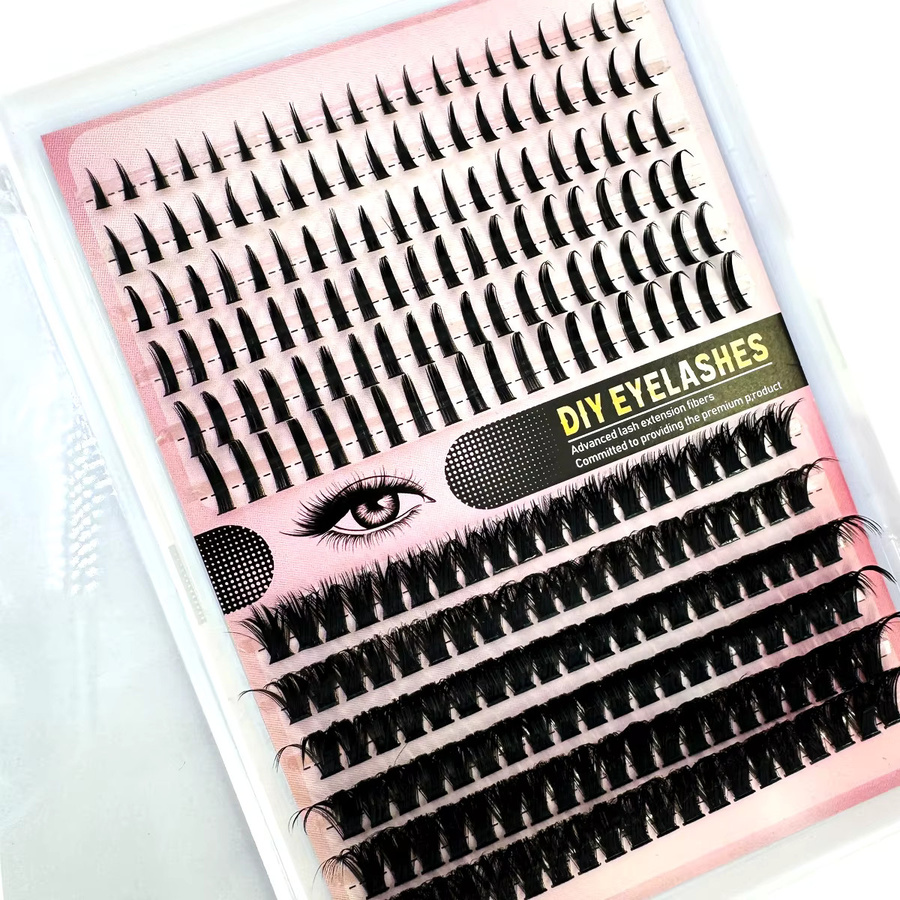 Wimperncluster Wispy Einzelwimpern, Black, 10-20 mm, 12 Reihen - Bild 2