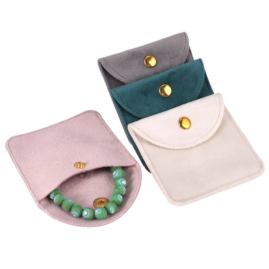 Plüsch Schmuckverpackungsbeutel mit Schnalle in Multicolour für Ringe, Ohrringe, Armbänder und Halsketten, 100 Stück - Bild 5
