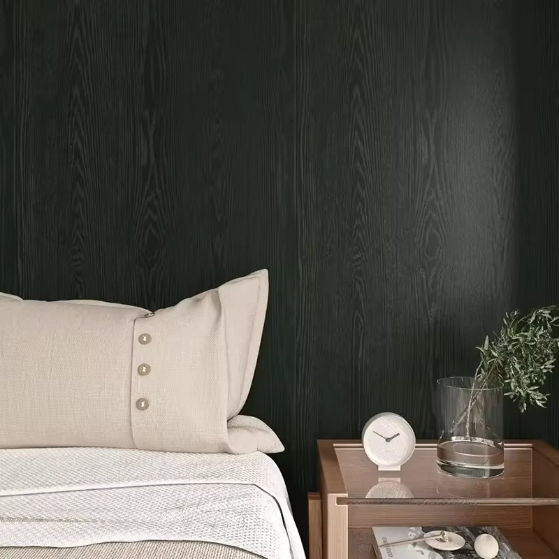 Selbstklebende PVC-Tapete in Holzoptik von ctzsoop, wasserdicht und schwarz-weiß, ideal für Kleiderschränke, Küchenmöbel und Wanddekoration - Bild 3