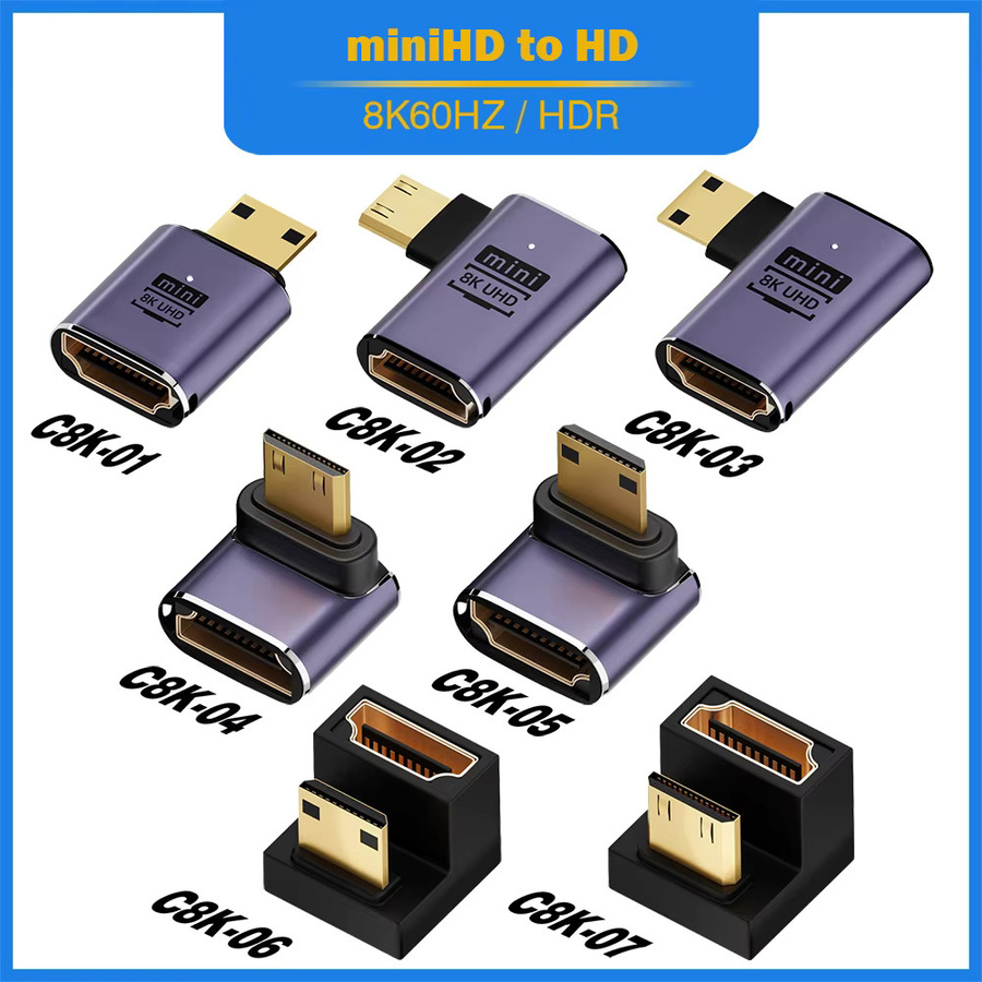 UGOURD Mini Micro HDMI zu HDMI 2.1 Konverter Adapter für 8K60Hz und 4K120Hz mit 48 Gbit/s für HDTV, Projektor, PS5 und Laptop - Bild 3
