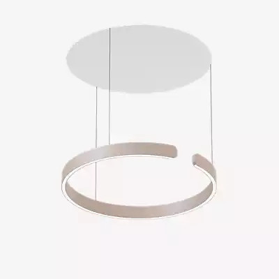 Occhio Mito Sospeso 60 Variabel Up LED Pendelleuchte in Gold Matt mit weißem Lederbaldachin - Bild 1