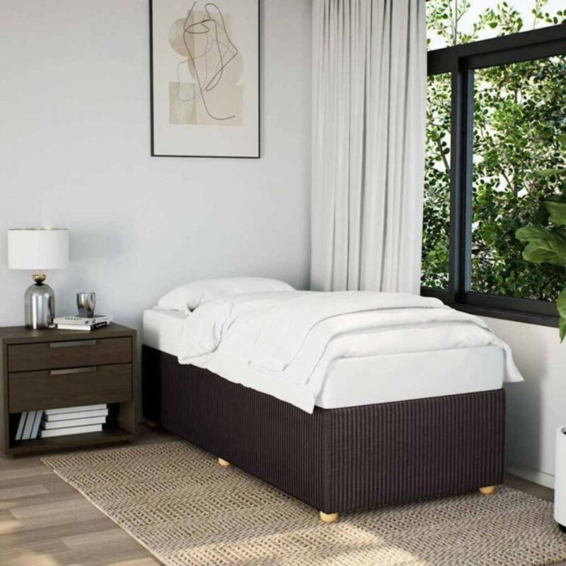 Polsterbett vidaxl aus Stoff und Holzwerkstoff in Braun, B/T/H: 90 x 190 cm, ohne Matratze - Bild 1