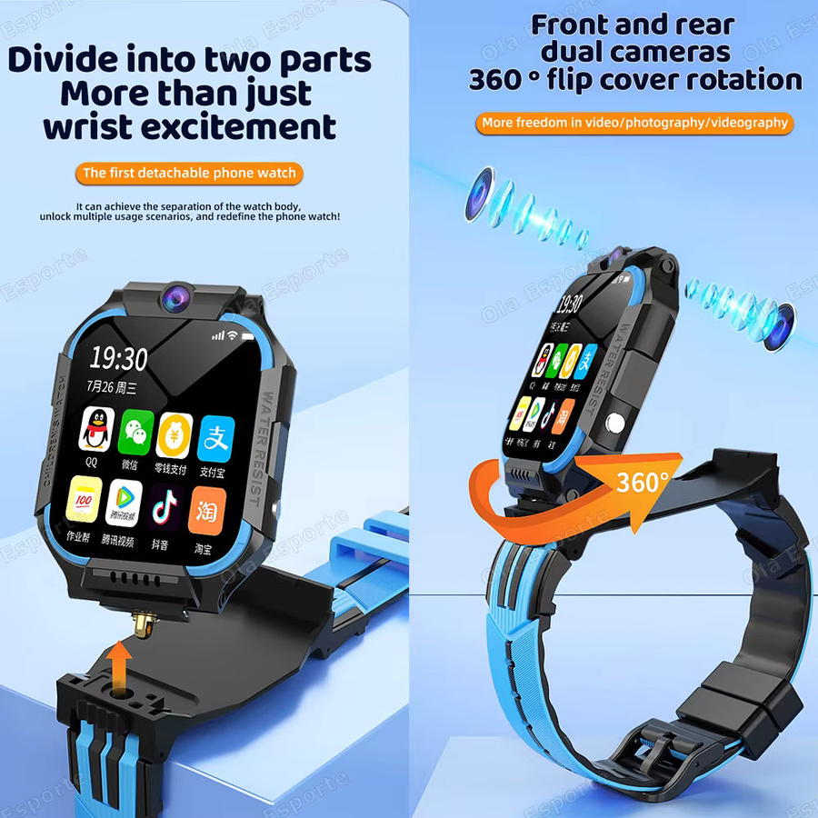 Ola Esporte Smartwatch, Kinder, GPS, Wasserdicht, Schwarz - Bild 2