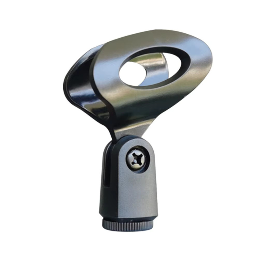 Universeller Mikrofonclip in Schwarz als drehbarer Mikrofonständer und langlebige Halterklemme für kabelgebundene oder kabellose Mikrofone - Bild 4