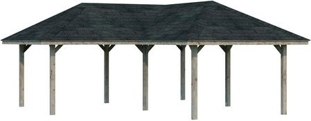 PALMAKO Pavillon Bianca Set in Grau, B/T/H: 588 x 588 x 319 cm - Bild 1