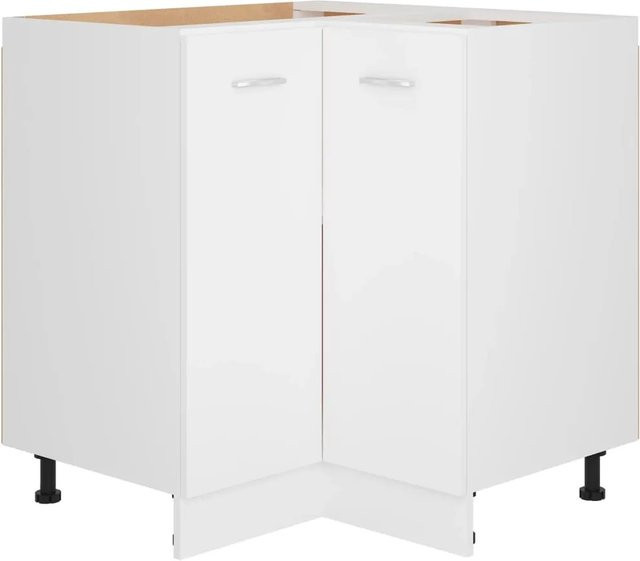 vidaXL Eckunterschrank Küche Weiß aus Holzwerkstoff B/T/H: 75,5 x 75,5 x 80,5 cm - Bild 1