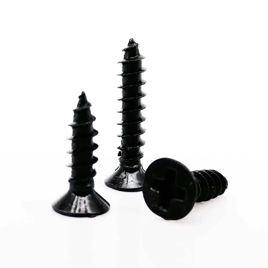 HZYUEGOU Mini Micro Tapping Holzschrauben-Set aus schwarzem Stahl, 1000 Stück für Spielzeugautos, Elektronik und Brillen, Größen M1 bis M1,7 - Bild 2
