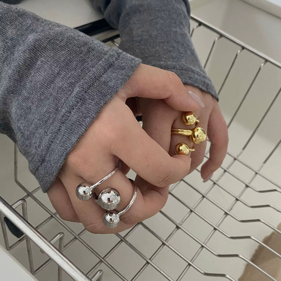 LATS Ring, Silber, Damen, Unregelmäßiges Drei-schicht Design - Bild 1