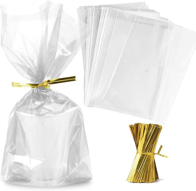Transparente Geschenktüten aus Zellophan und Kunststoff mit Kojen für Partygeschenke und Süßigkeiten - Bild 1