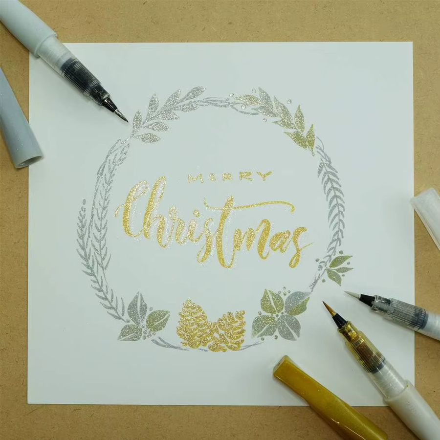 Kuretake ZIG Wink of Stella Brush II Glitzer-Brushpen für Kalligraphie und Basteln - Bild 2