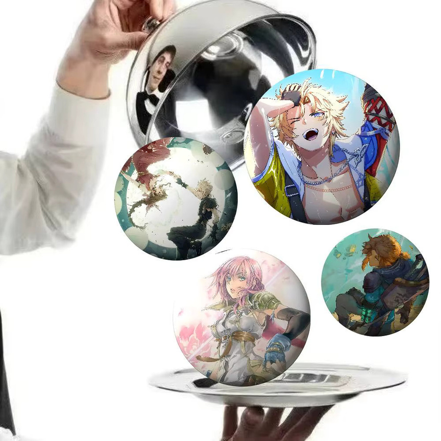 Final Fantasy Brosche, Runde Abzeichen, Cartoon Idol Cosplay - Bild 2