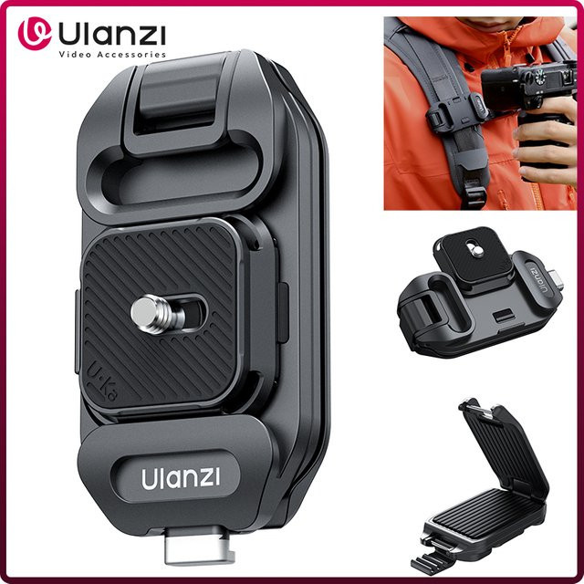 Ulanzi UKA07 Rucksack-Schnellwechselsatz in Schwarz, kompatibel mit dem Uka Arca-Swiss Schnellwechselsystem für DSLR-Kameras - Bild 1