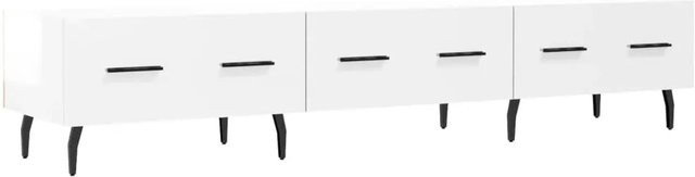 vidaXL TV-Schrank in Hochglanz-Weiß mit Medienfächern, B/T/H: 150 x 36 x 30 cm - Bild 1