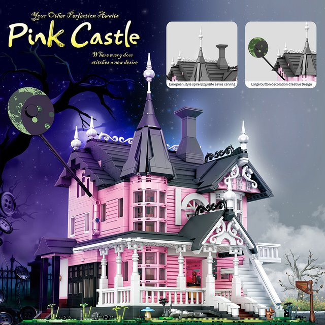 barweer Haus Gotik Rosa Schloss, Klemmbausteine, 2826 Teile, ab 14 Jahre - Bild 1