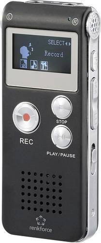 Renkforce RF-DVR-L169 Digitales Diktiergerät mit Geräuschunterdrückung in Schwarz - Bild 1