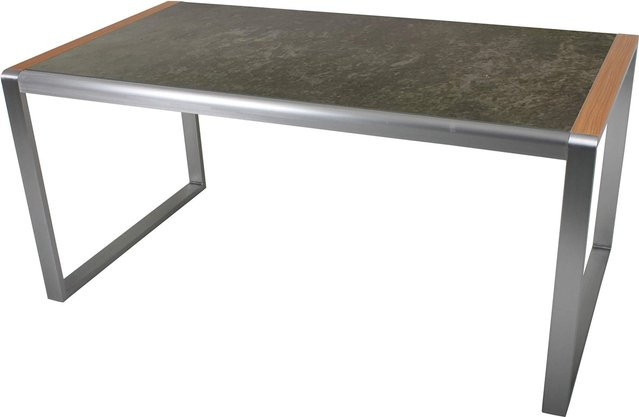 DELUKE Gartentisch ERIKA aus Kunststoff in Teakbraun, wetterfester Outdoor-Terrassentisch, B/T/H: 160 x 90 x 74 cm - Bild 1