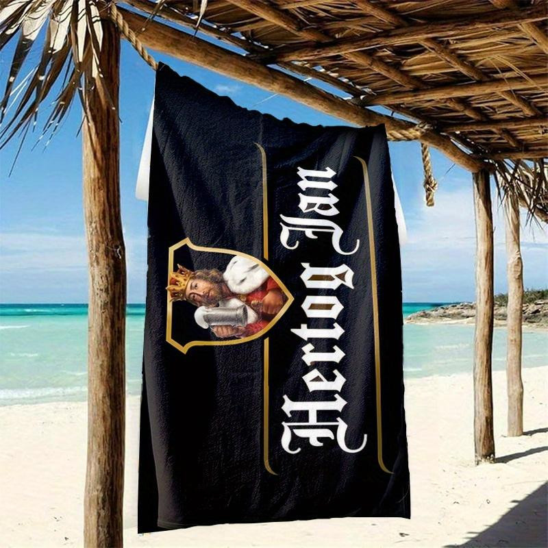 Hertog Jan Strandtuch aus Polyester, Schwarz, B/H: 50 x 100 cm - Bild 2