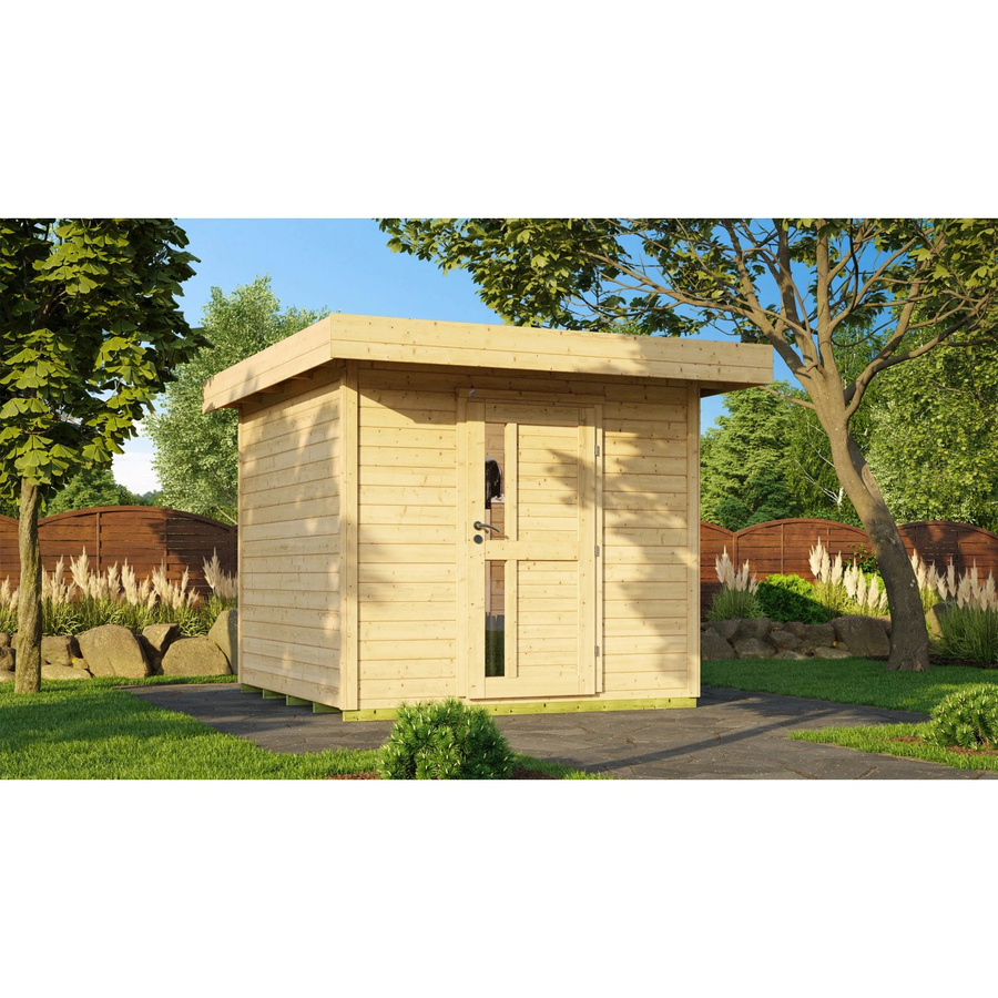WEKA Holz-Gartenhaus Designhaus 172 mit Flachdach, braun, B/T: 275 x 314 cm - Bild 2