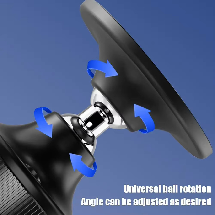 Magnetische Vakuum-Saugnapf-Autotelefonhalterung mit 360 Grad Rotation in Schwarz für iPhone 16 15 14 und andere Smartphones - Bild 4