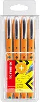 STABILO worker+ fine Tintenroller in Orange, 4er Packung - Bild 1