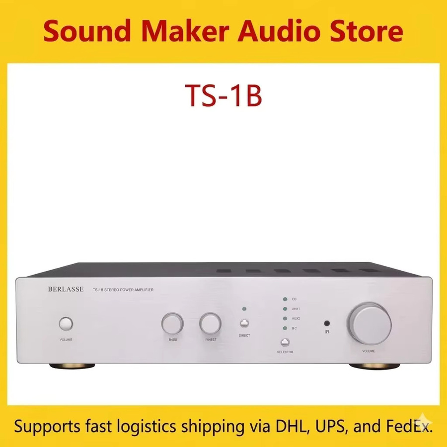 Sound Maker TS-1B HiFi Stereo Leistungsverstärker mit Doppel-Toroidaler Transformator und Fernbedienung in Schwarz - Bild 1