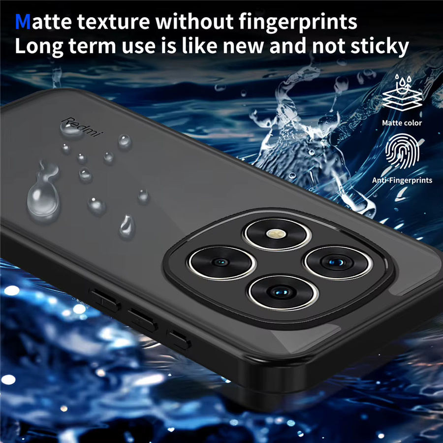Xiaomi Redmi Note 15 Pro und Redmi Note 14 Pro Plus Handyhülle Luxus Matt Stoßfest Schwarz - Bild 6