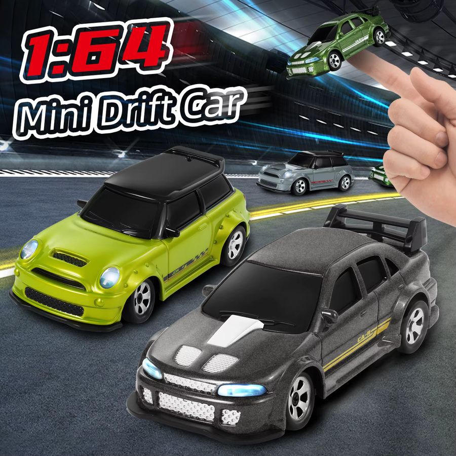 CONUSEA Desktop 4WD Fernbedienung Auto, 1:64, RC Fahrzeug, Metall, Grün - Bild 2