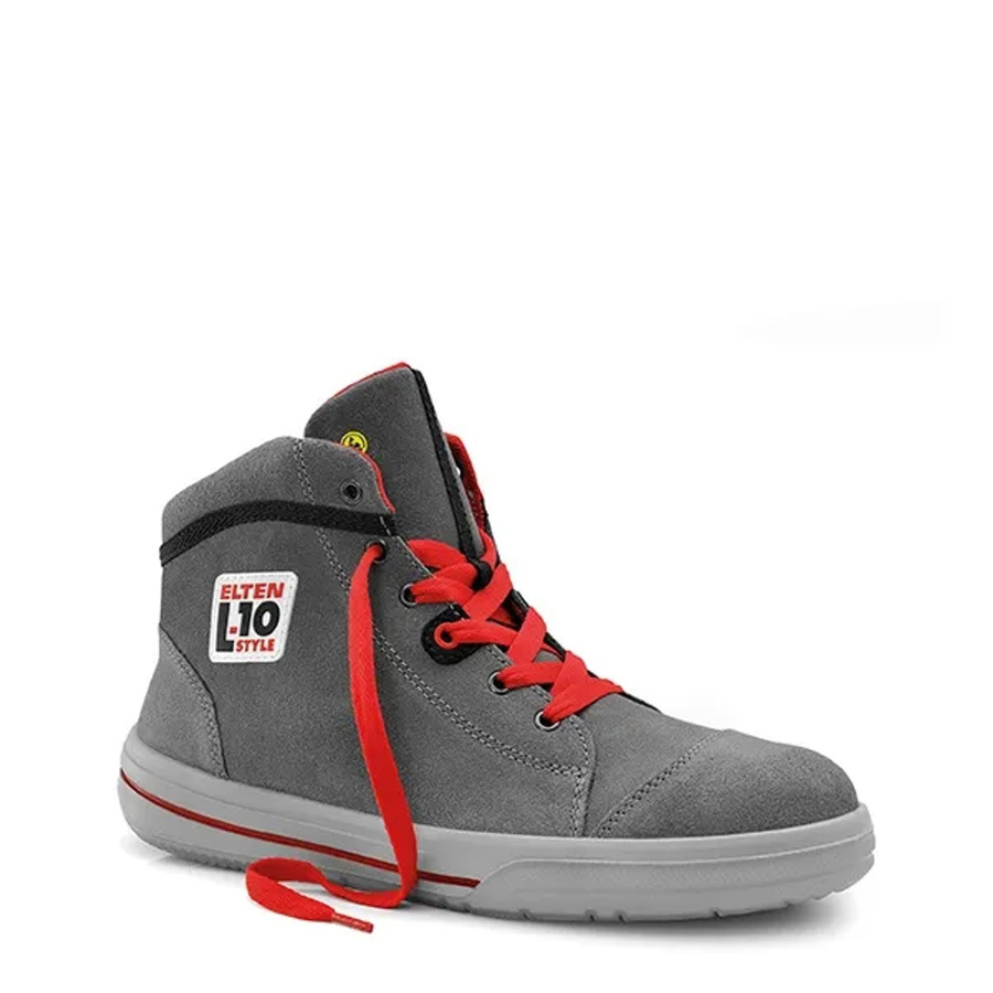 Elten Sicherheitsschnürstiefel Vintage Mid ESD S3 in Grau aus Leder, Größe 43 - Bild 2
