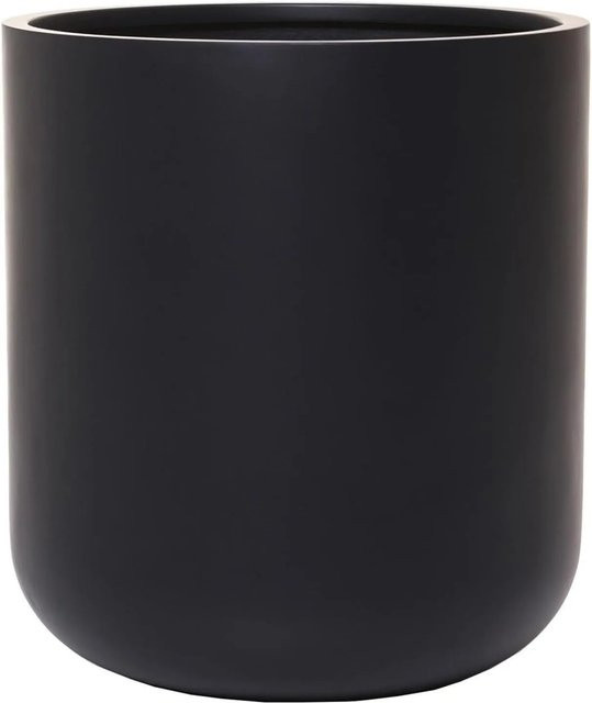 Vivanno Blumentopf Chico in Anthrazit mit modernem Design und abgerundeter Form aus Fiberglas, B/T/H: 45 x 45 x 50 cm - Bild 1