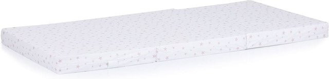Chipolino Babybett Matratze Stars in Weiß mit Sternen-Motiv, faltbar, mit waschbarem Bezug, B/T/H: 120 x 60 x 6 cm - Bild 1