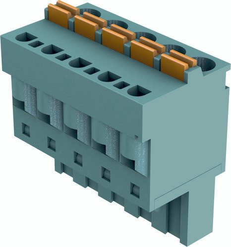 Harting Leiterplattensteckverbinder mit 1 Reihe in Blau aus Messing - Bild 1