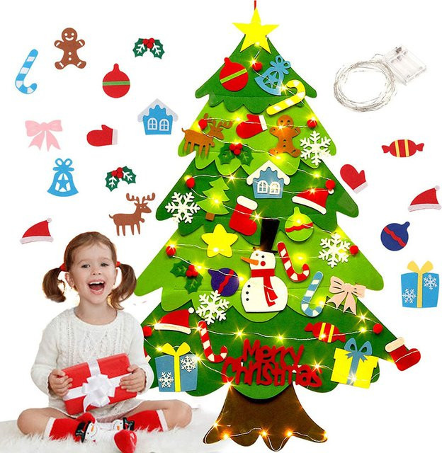 Kidsbele DIY Filz Weihnachtsbaum, Kinderspielzeug, mit Licht - Bild 1