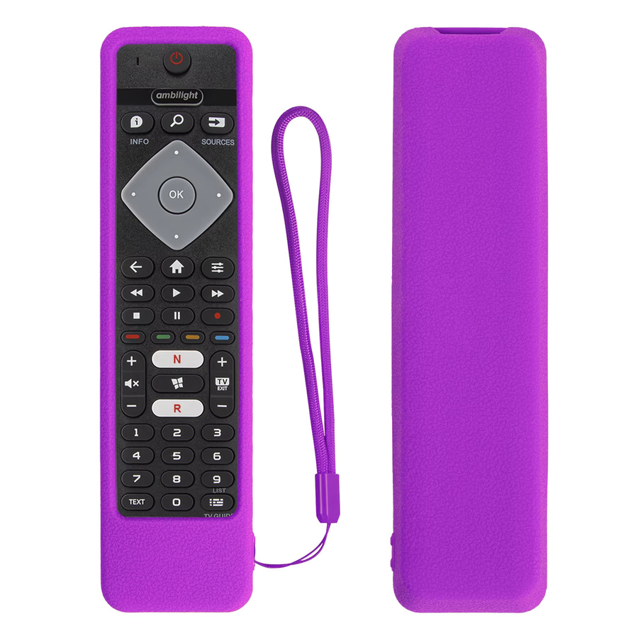 Silikonhülle für Philips Smart TV Fernbedienung YKF456-001 in Lila, Anti-Rutsch Schutzhülle Cover - Bild 3