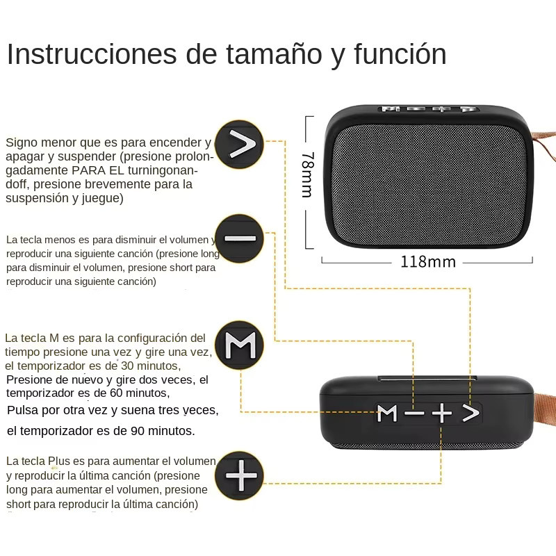 Tragbarer Mini-Bluetooth-Lautsprecher Mrgabwte Soundbar mit Bluetooth 5.0 und 500 mAh Akku für Outdoor und Indoor in Schwarz oder Grün - Bild 2