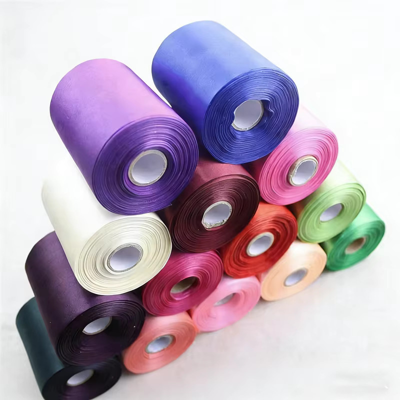 SJMANDUN Satinband in 43 Farben, Breite: 10 cm, Länge pro Rolle: 22 Yards - Bild 1