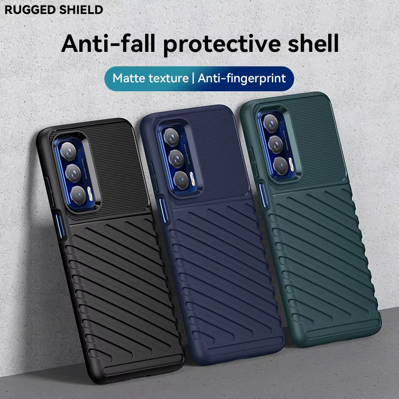 Stoßfeste Silikon Schutzhülle für Motorola Moto Edge 20 Lite, 20 Fusion, 20 Pro, Edge S Pro, Edge 2011, Edge 5G UW in Blau - Bild 2