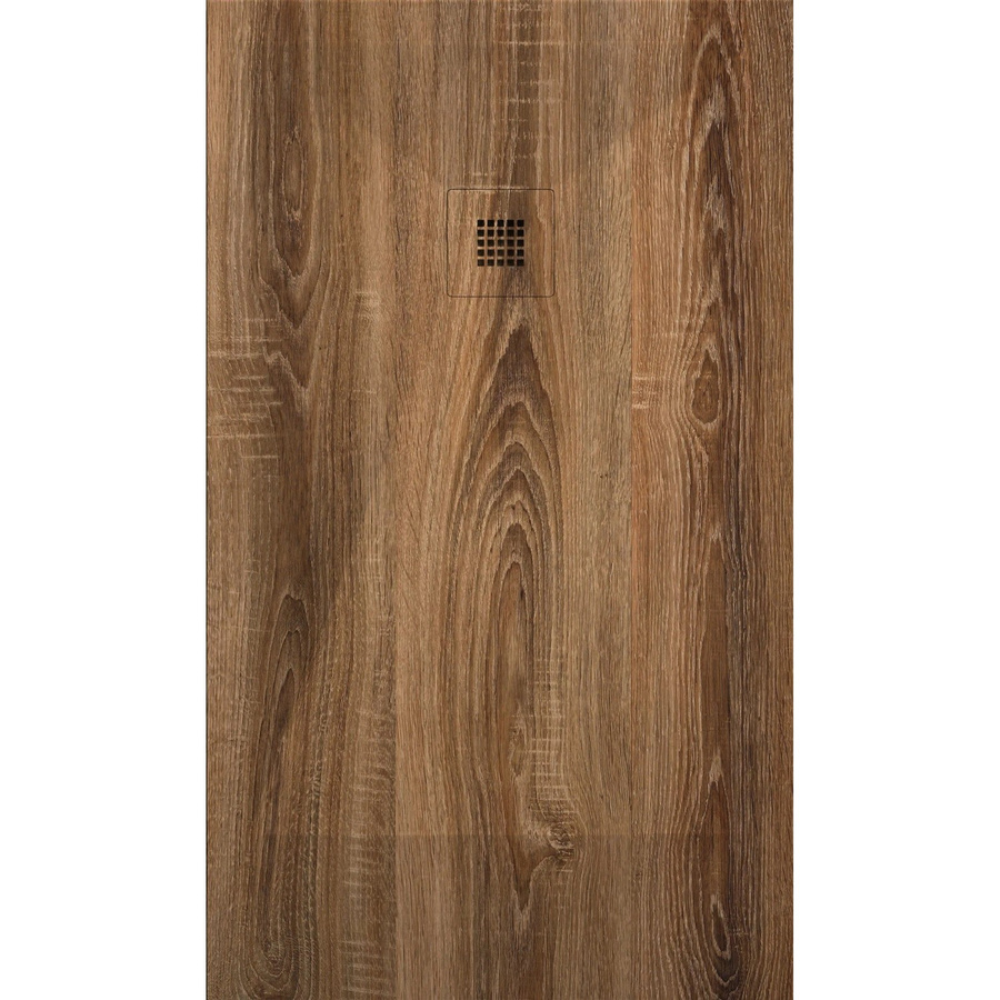 Mirlo Duschwanne Extra Flach aus Mineralguss in Halifax Holzoptik Braun B: 70 cm, L: 170 cm - Bild 2