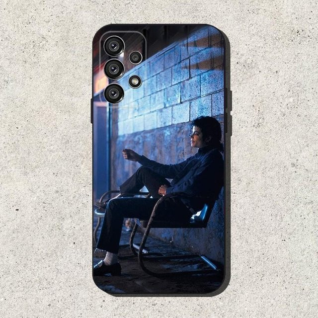 M-Michael M-Jackson Handyhülle für Samsung Galaxy S24 Ultra, S23, S22, S21, S20 und weitere Modelle, Schwarz - Bild 1
