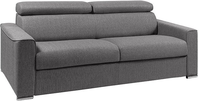 Vente-unique Schlafsofa Vizir Grau mit Stoffbezug, Breite: 216 cm - Bild 1