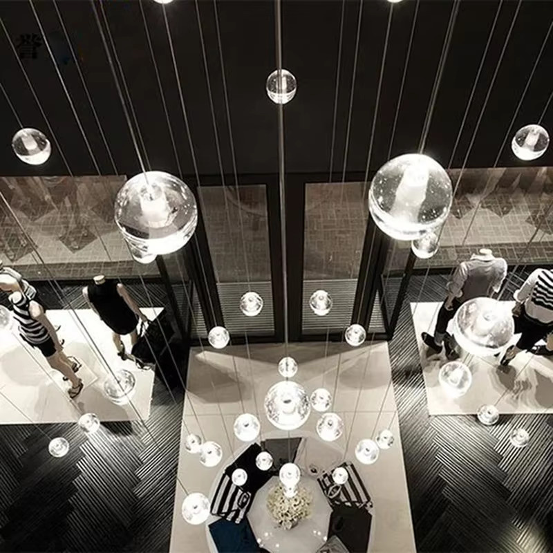 Moderne Kristallkugel-Pendelleuchte in Silber mit transparentem Kristall und G4 LED für Wohnzimmer, Küche, Schlafzimmer und Treppenhaus - Bild 5
