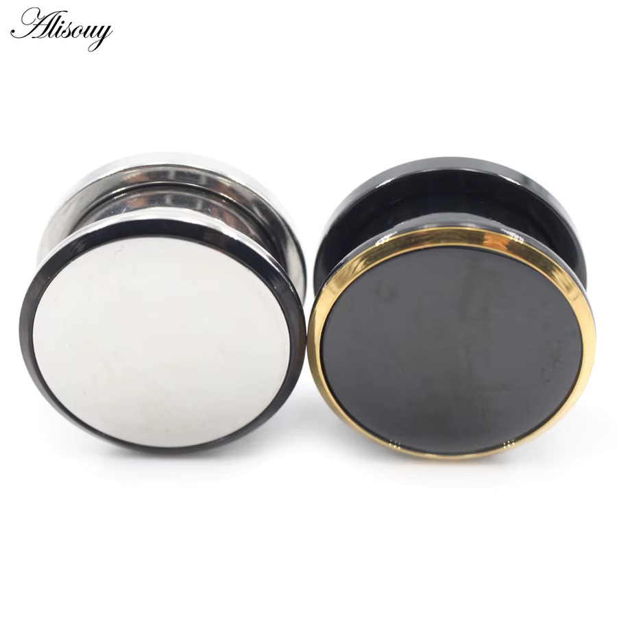 Alisouy Ohrringe, Edelstahl, Schwarz, 8-25mm, Unisex - Bild 1