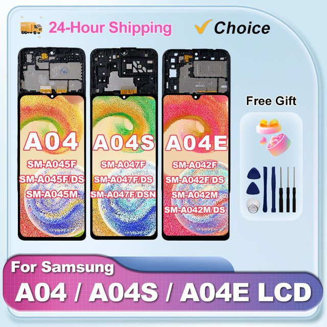 Samsung Galaxy A04 LCD Display und Touchscreen Ersatz Digitizer in Schwarz - Bild 1