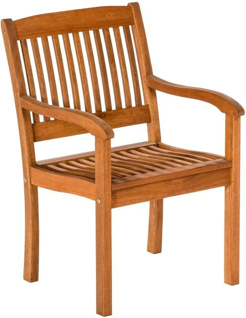 Merxx Maracaibo Sessel aus Holz und Metall in Beige/Braun, B/H/T: 57 x 91 x 63,5 cm - Bild 1
