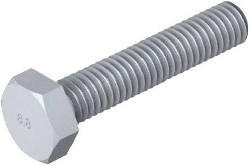 OBO Bettermann Sechskantschraube aus Stahl in Silber, Durchmesser: 6 mm, Länge: 30 mm, 100 Stück - Bild 1