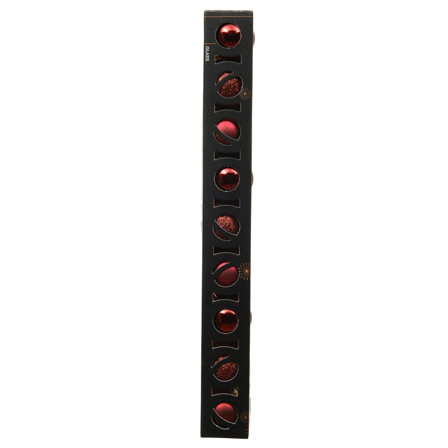 Decoris Weihnachtskugeln aus Glas in Rot, 9-teiliges Set, Durchmesser: 3 cm - Bild 2
