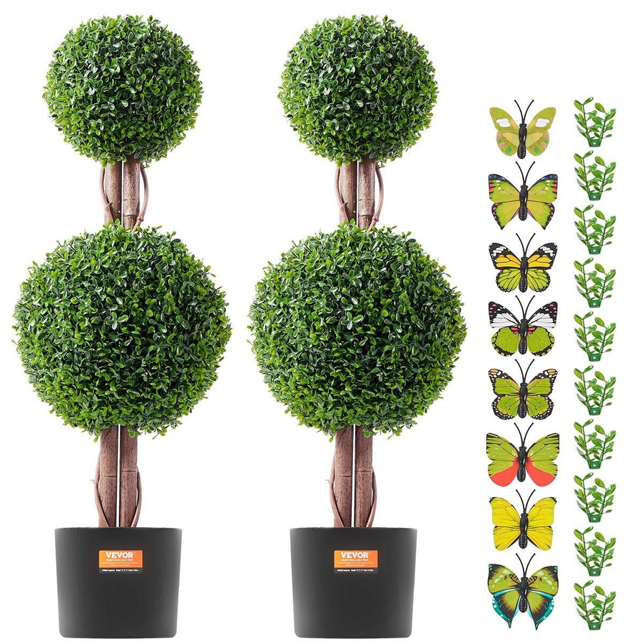 2er-Pack Künstlicher Buchsbaum Formschnittbaum von Buying Solutions, MB, UV-beständige Kunstpflanze für Innen und Außen, H: 91,4 cm, B: 28,0 cm, T: 28,0 cm - Bild 7